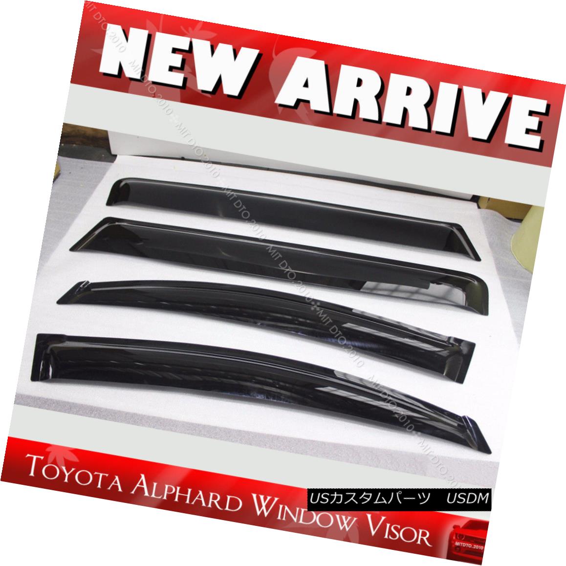 エアロパーツ Window Visor Sun Rain Guard Weather Shield for TOYOTA Alphard Vellfire 2nd 08-15 ウインドバイザーサンレインガード天気シールドトヨタAlphard Vellfire 2nd 08-15