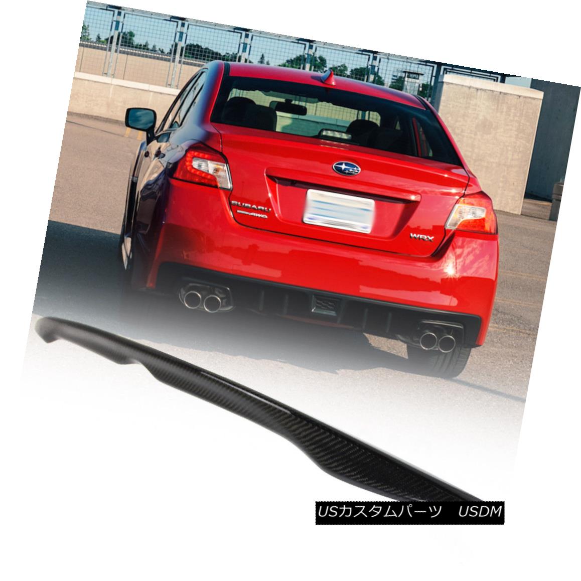 エアロパーツ 2017 For SUBARU WRX STI D Type Rear Trunk Spoiler Real Carbon Sedan Sport 2017 SUBARU WRX STI Dタイプ用リアトランクスポイラーリアルカーボンセダンスポーツ