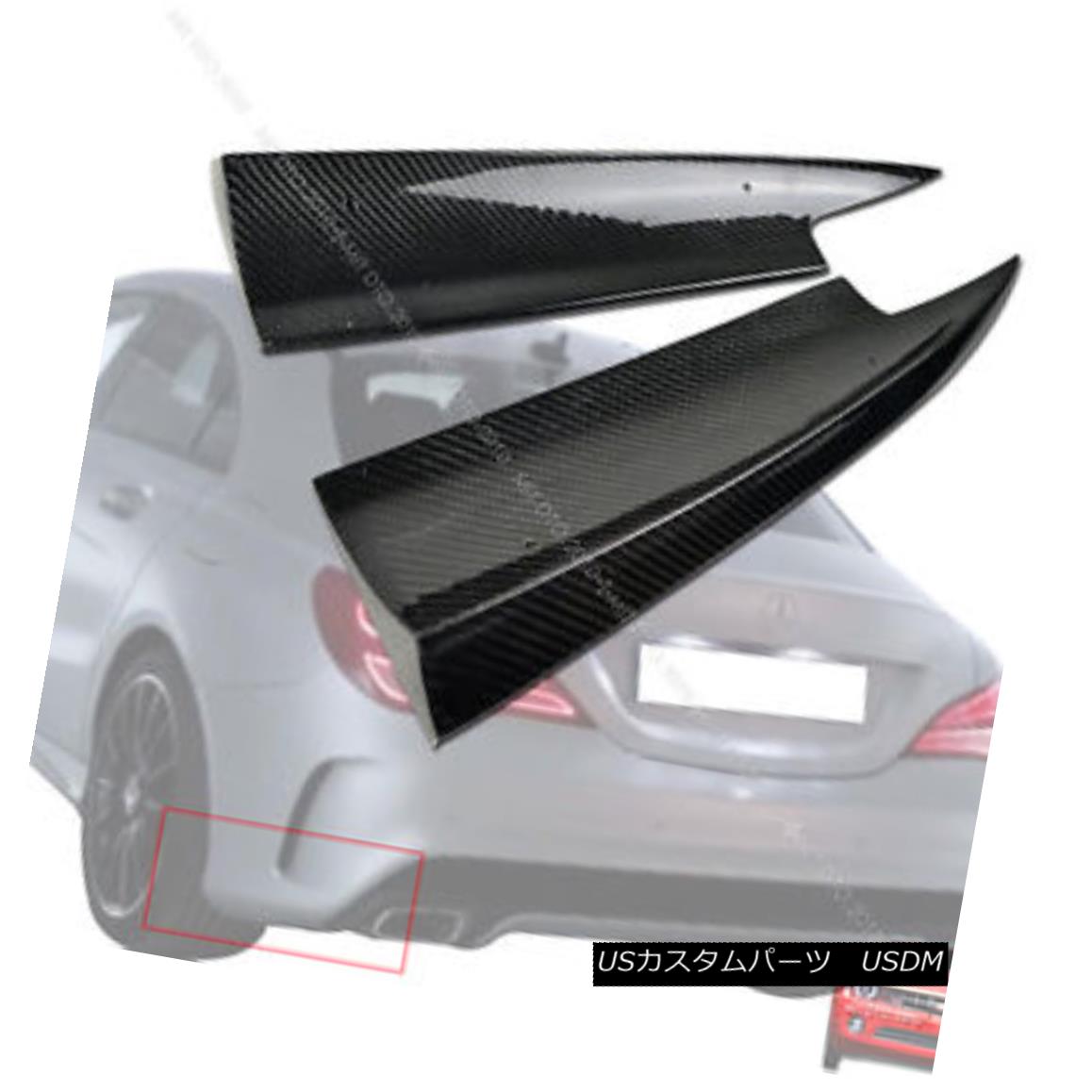 エアロパーツ CARBON MERCEDES BENZ C117 W117 CLA CLASS REAR BUMPER LIP SPLITTER CLA250 § 炭素球ベ..
