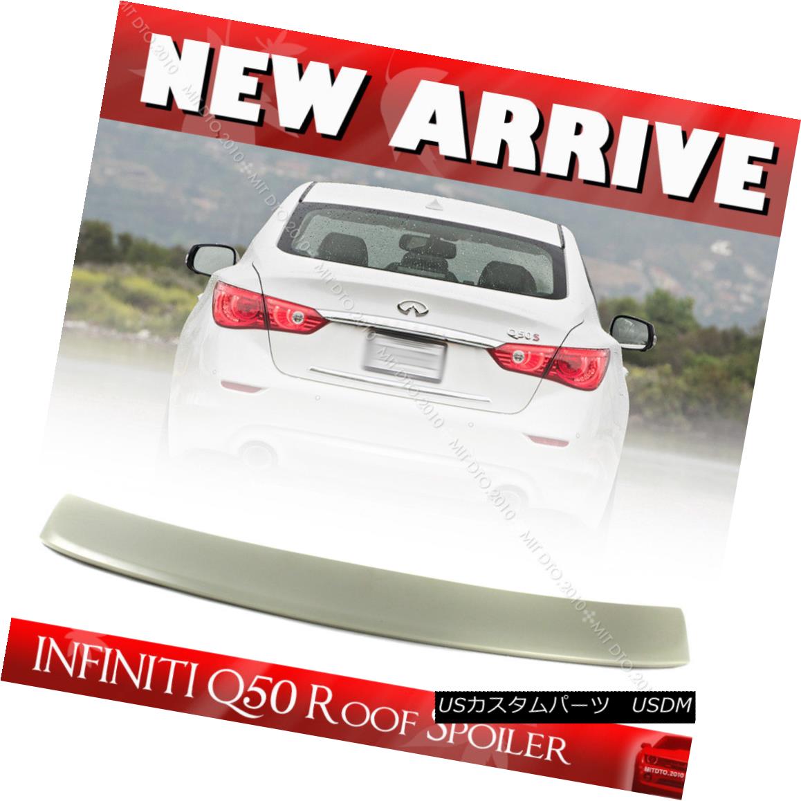 エアロパーツ Unpainted Rear Roof Spoiler For INFINITI Q50 V37 Sedan D Style 16 17 18 INFINITI Q50 V37セダンDスタイル16 17 18の未塗装リアールーフスポイラー