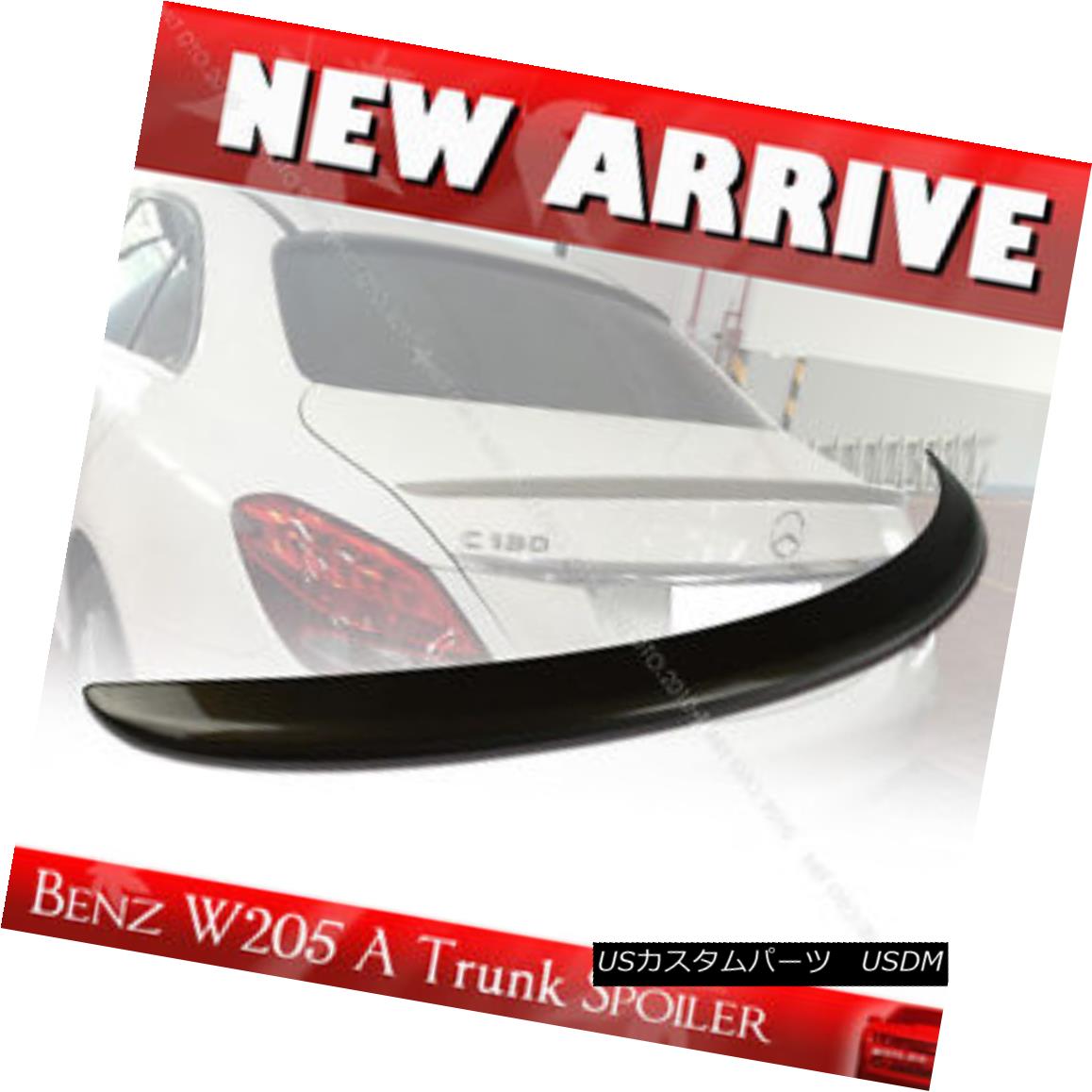 エアロパーツ Painted Mercedes BENZ W205 C-class Sedan A Type Rear Trunk Spoiler 040 BLACK § 塗装済みメルセデスベンツW205 CクラスセダンAタイプリアトランク・スポイラー040 BLACK