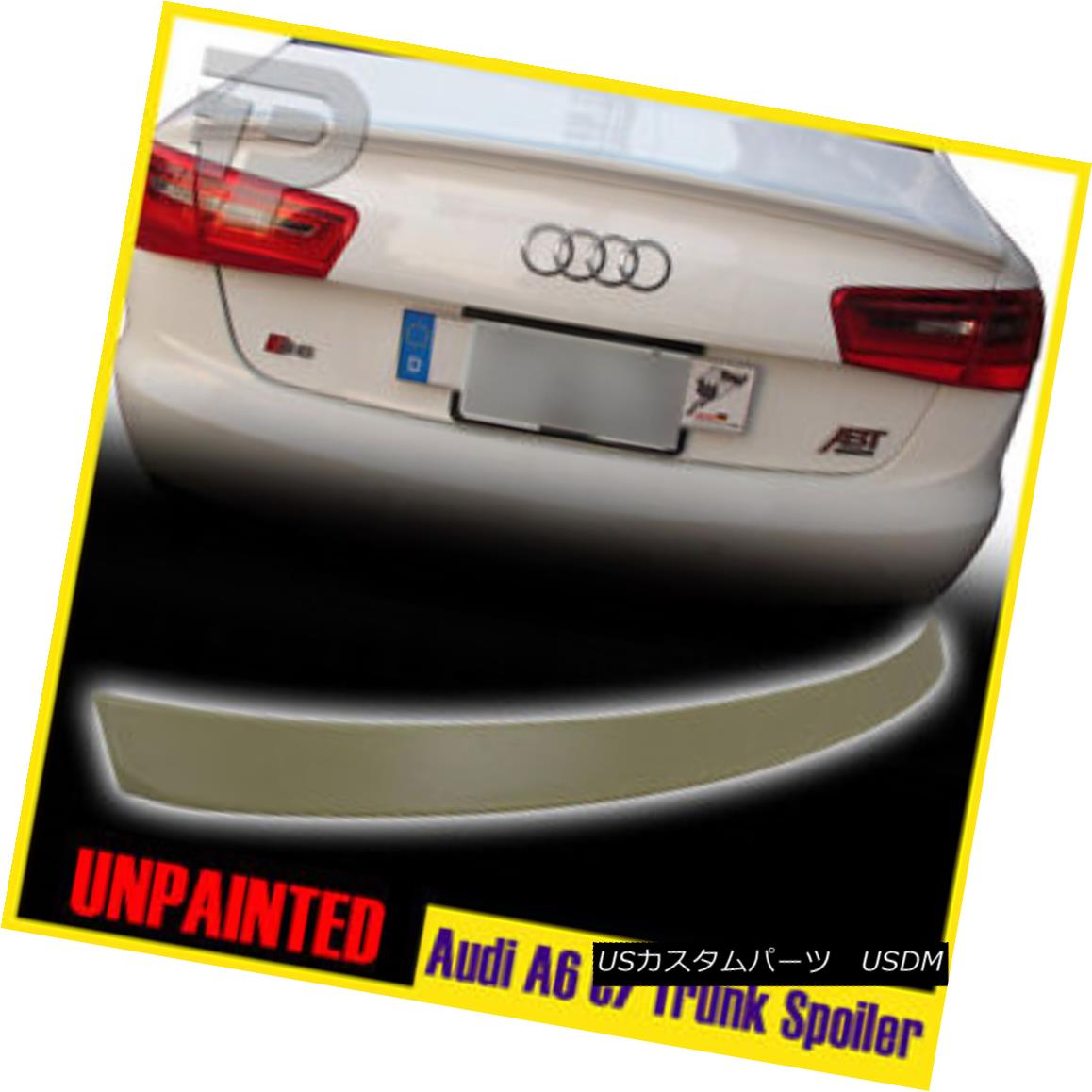 ѡ Unpainted for AUDI A6 C7 Sedan 4DR D-Type Rear Trunk Spoiler Wing 12-14 AUDI A6 C74DR Dꥢȥ󥯡ݥ顼12-14