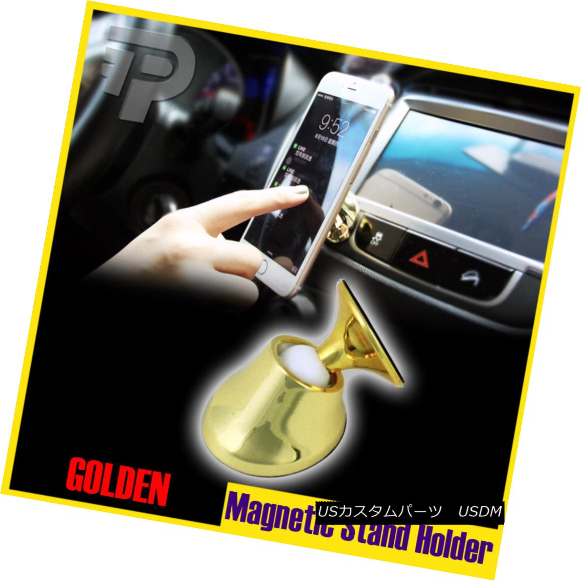 エアロパーツ 3D 360°#Golden Magnetic Car Dash Mount Kit Sticky Stand Holder iPhone Office 3D 360°＃黄金の磁気車のダッシュマウントキットスティッキースタンドホルダーiPhoneのオフィス