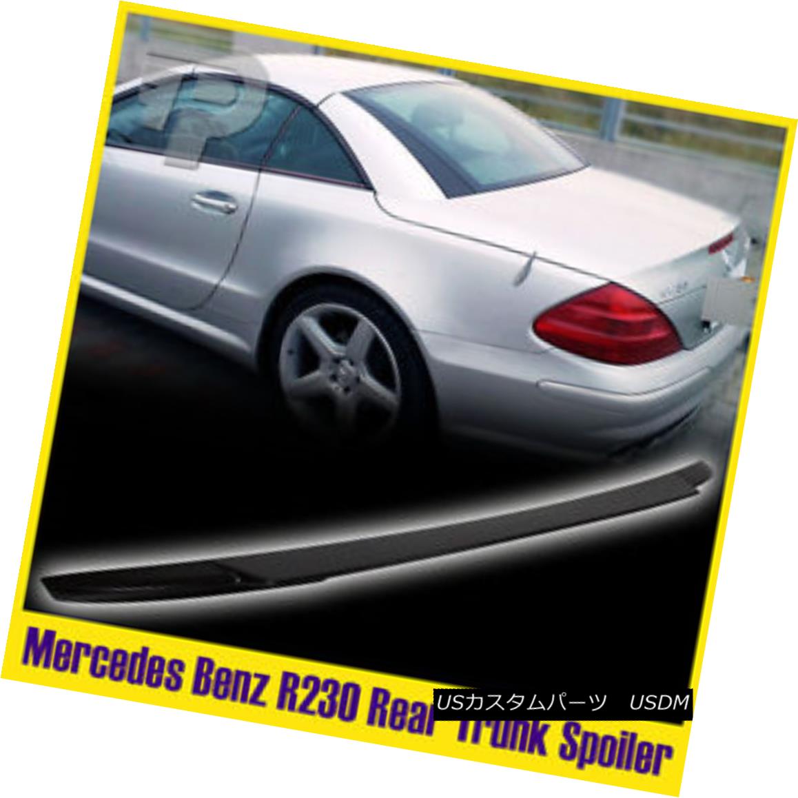 エアロパーツ Benz SL Class R230 2D Cabrolet V Style Rear Trunk Wing Spoiler 2011 Unpainted ベンツSLクラスR230 2DキャブレターVスタイルリアトランクウィングスポイラー2011未塗装