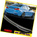 エアロパーツ Matte Black Paint BMW 3-Series F80 F30 Saden V-Type Rear Trunk Lip Spoiler 15 マットブラックペイントBMW 3シリーズF80 F30サデンV型リアトランクリップスポイラー15