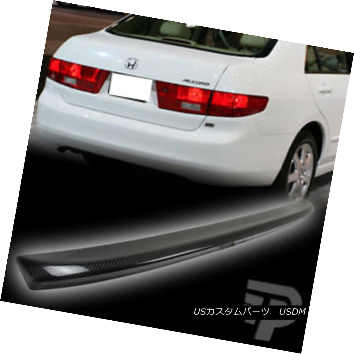 エアロパーツ Carbon Fiber FOR Honda Accord Sedan OE Type Rear Trunk Spoiler Wing 2003-2005▼ ホンダアコードセダンOEタイプリアトランクスポイラーウイング2003-2005用炭素繊維？