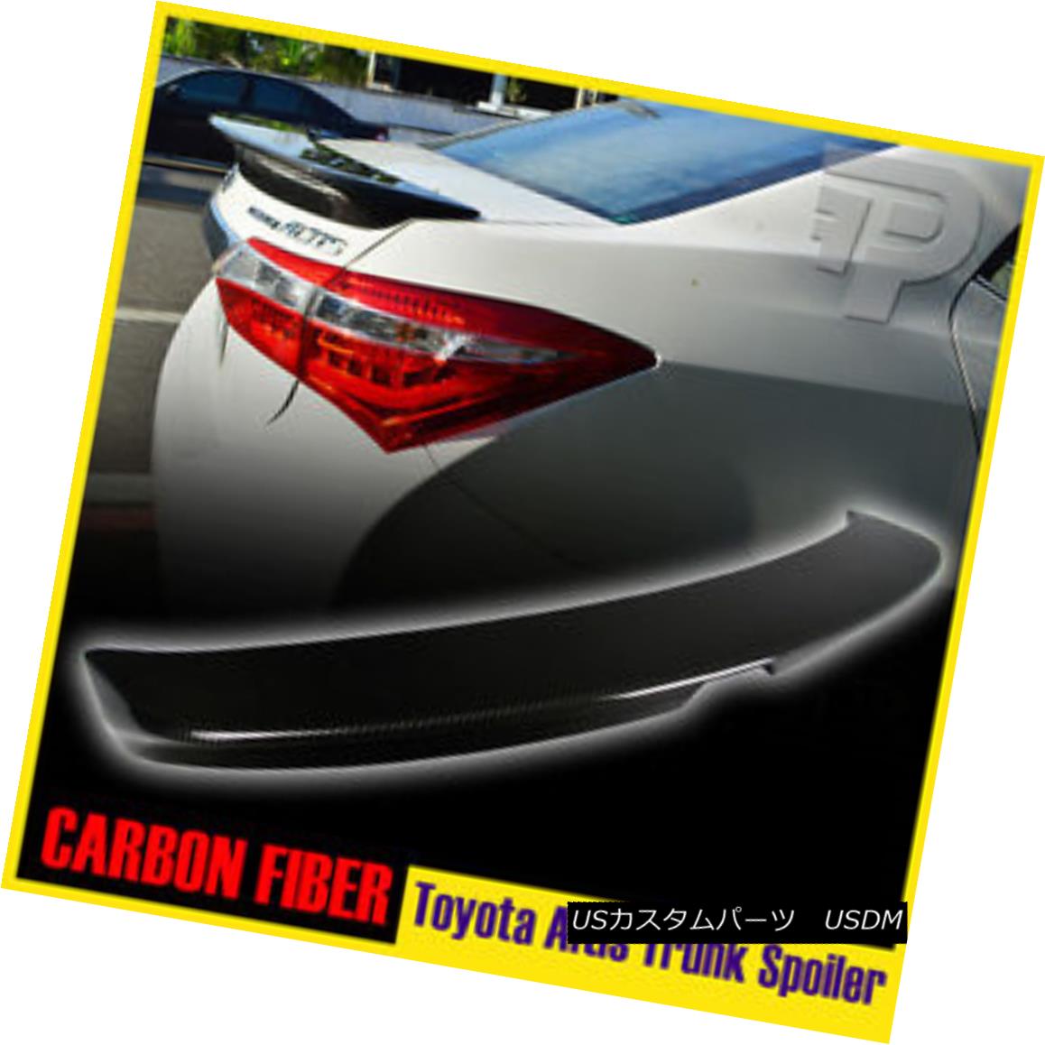 エアロパーツ For Toyota Corolla Altis 4DR Sedan EUR 2014+ Rear Trunk Spoiler Carbon Fiber トヨタカローラアルティス4DRセダン用2014年以降のリアトランクスポイラーカーボンファイバー