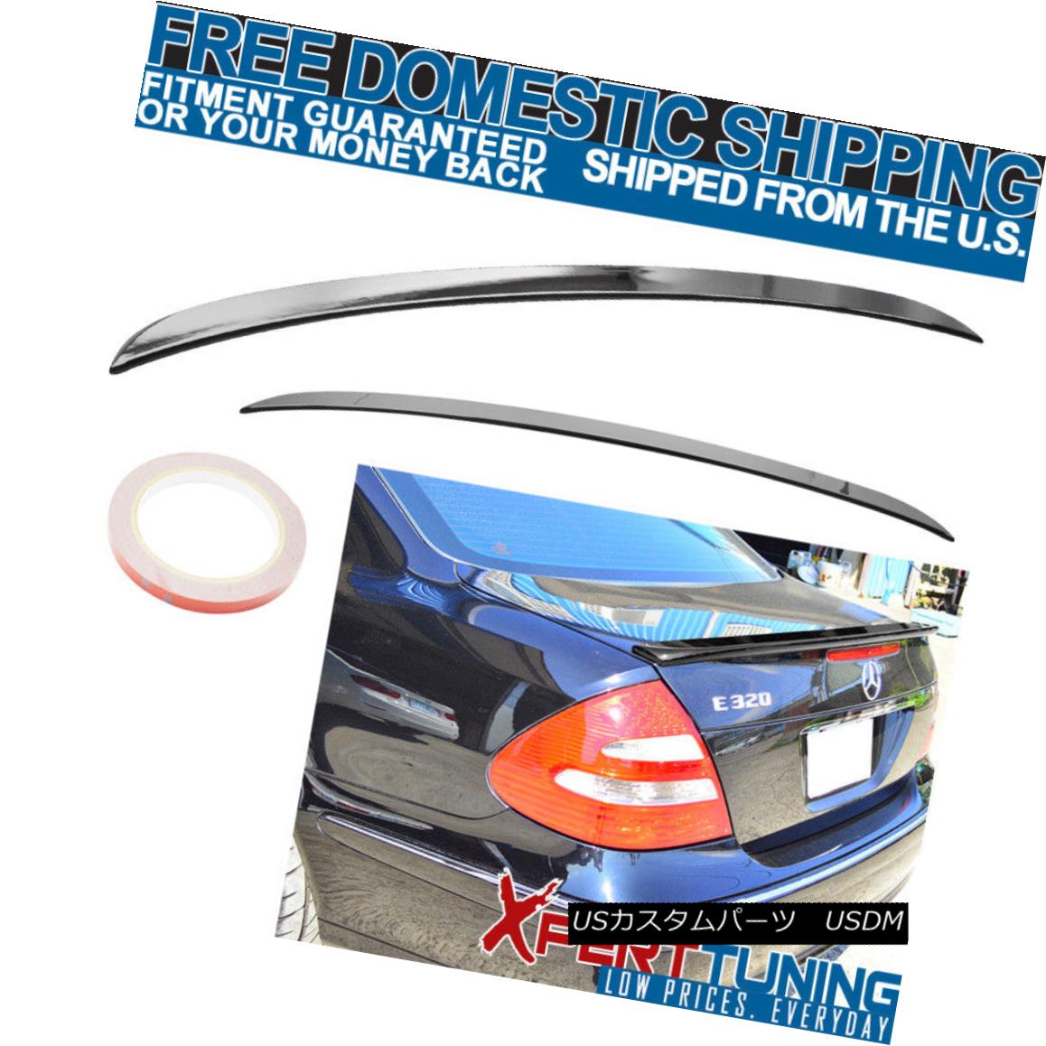 エアロパーツ 03-09 Benz E-Class W211 4Dr L Type ABS Trunk Spoiler Painted Black #040 03-09ベンツEクラスW211 4Dr LタイプABSトランクスポイラーペイントブラック＃040