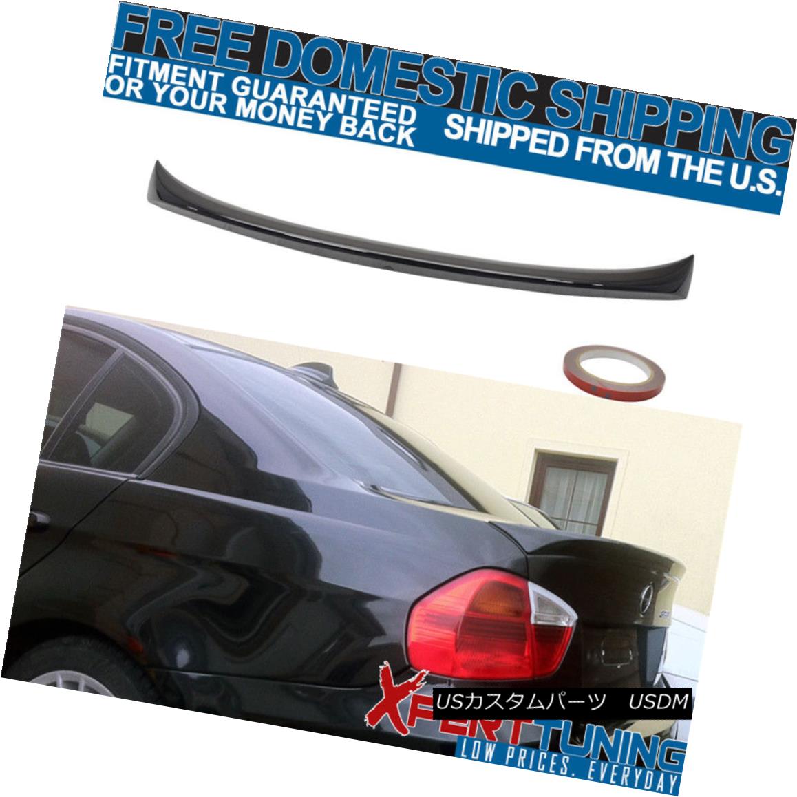 エアロパーツ Fit For 06-11 BMW 3 Series E90 4D OE Style Jet Black # 668 Painted Trunk Spoiler BMW 3シリーズE90 4D OEスタイルジェットブラック＃668塗装トランクスポイラー