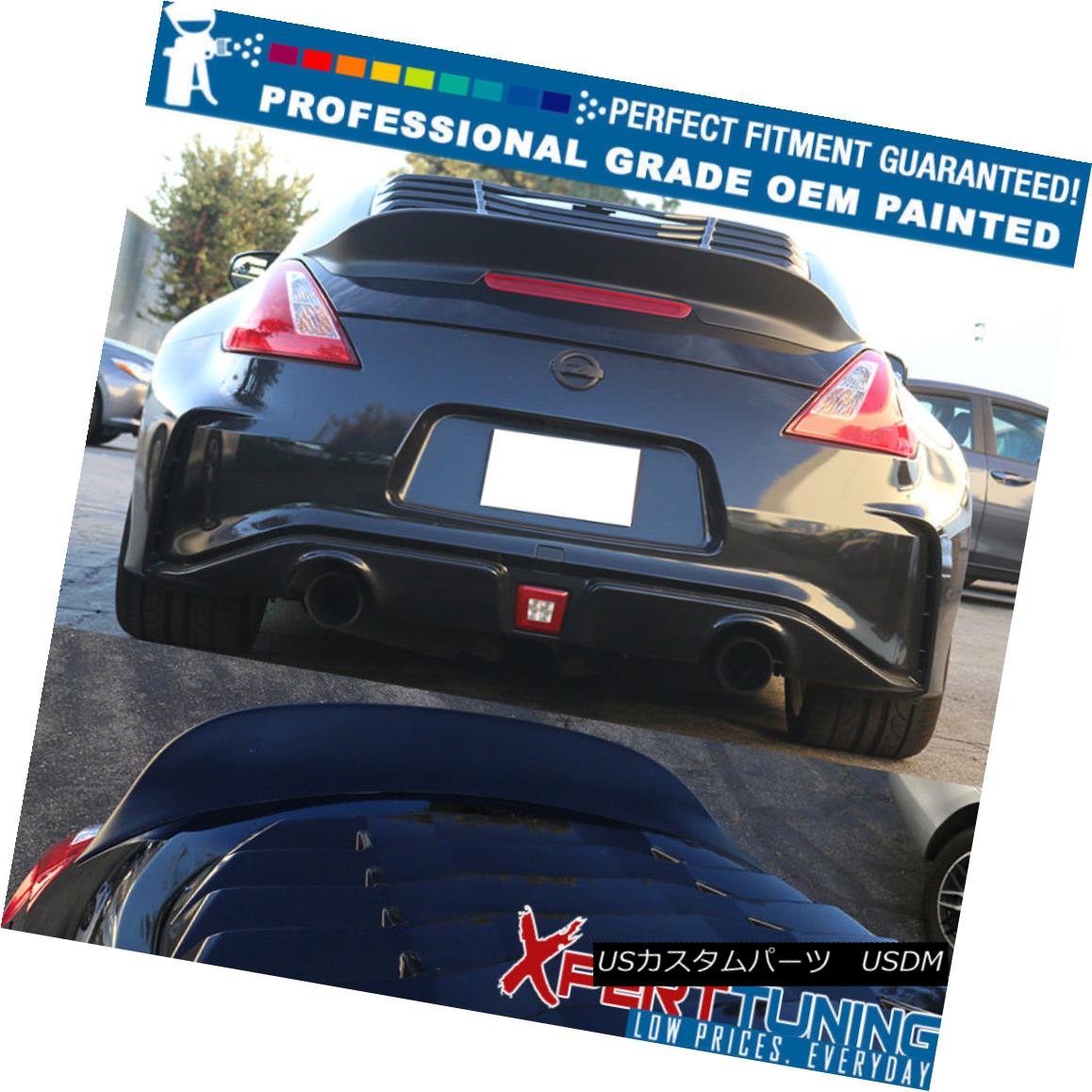 エアロパーツ Fits 09-18 Nissan 370Z Ikon Style Duckbill Trunk Spoiler - OEM Painted Color フィット09-18日産370Zイコンスタイルダックビルトランクスポイラー - OEM塗装カラー