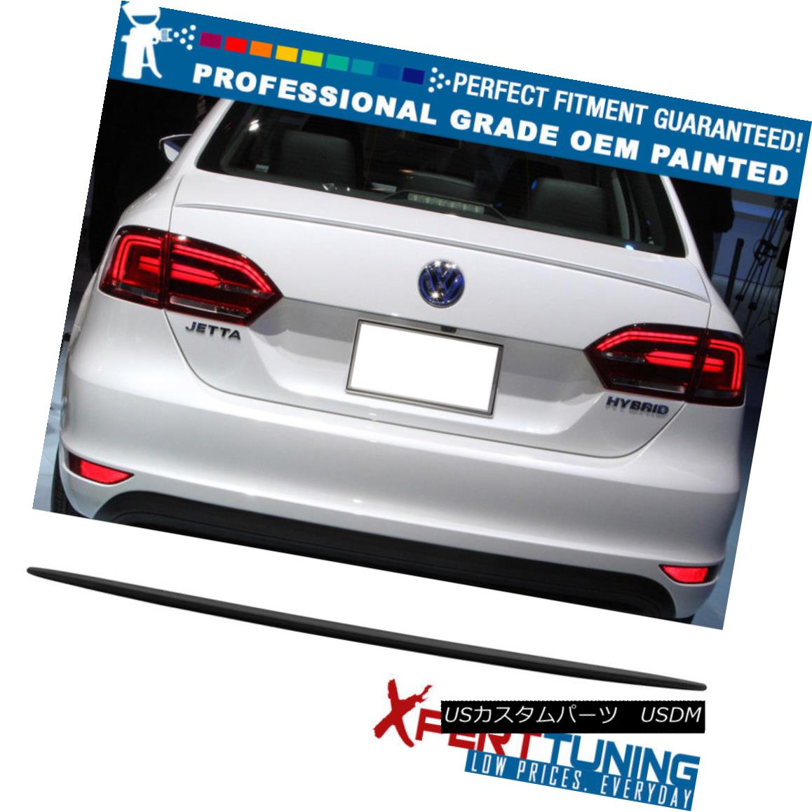 エアロパーツ Fit 11-18 VW Jetta OE Style Flush Mount Trunk Spoiler - OEM Painted Color フィット11-18 VWジェッタOEスタイルのフラッシュマウント・トランク・スポイラー - OEM塗装カラー