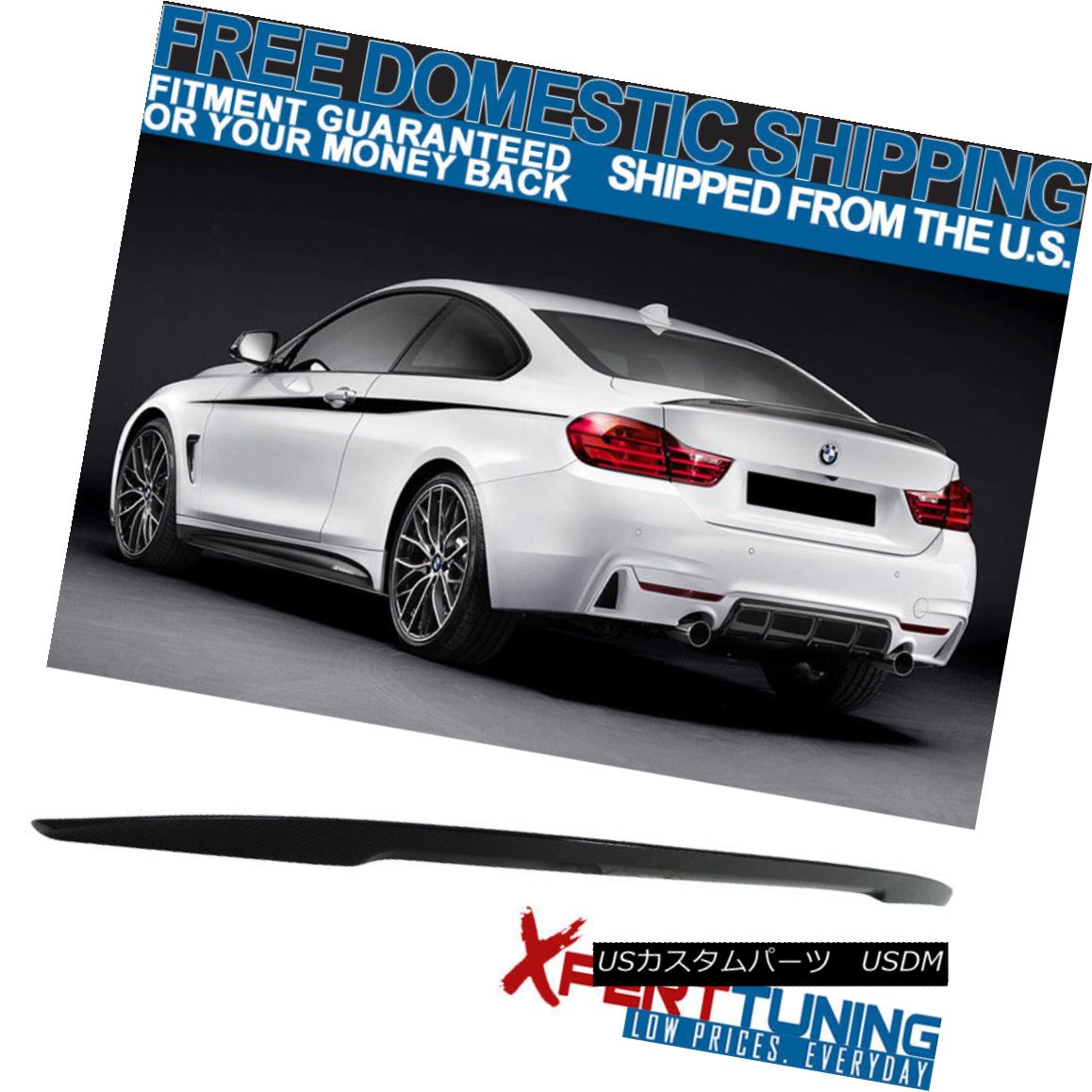 エアロパーツ 14-17 BMW F33 4 Series Performance Carbon Fiber CF Trunk Spoiler Wing ABS 14-17 BMW F33 4シリーズ性能炭素繊維CFトランク・スポイラーウィングABS