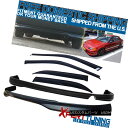 エアロパーツ Fits 92-95 Honda Civic T-R 4Dr Front + Rear Bumper Lip + Sun Window Visor フィット92-95ホンダシビックT-R 4Drフロント+リアバンパーリップ+サンウィンドウバイザー 1