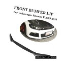 エアロパーツ Carbon Fiber Front Bumper Lip Spoiler Fit for VW Volkswagen Scirocco R 2009-2014 VWフォルクスワーゲンScirocco R 2009-2014用カーボンファイバーフロントバンパーリップスポイラーフィット