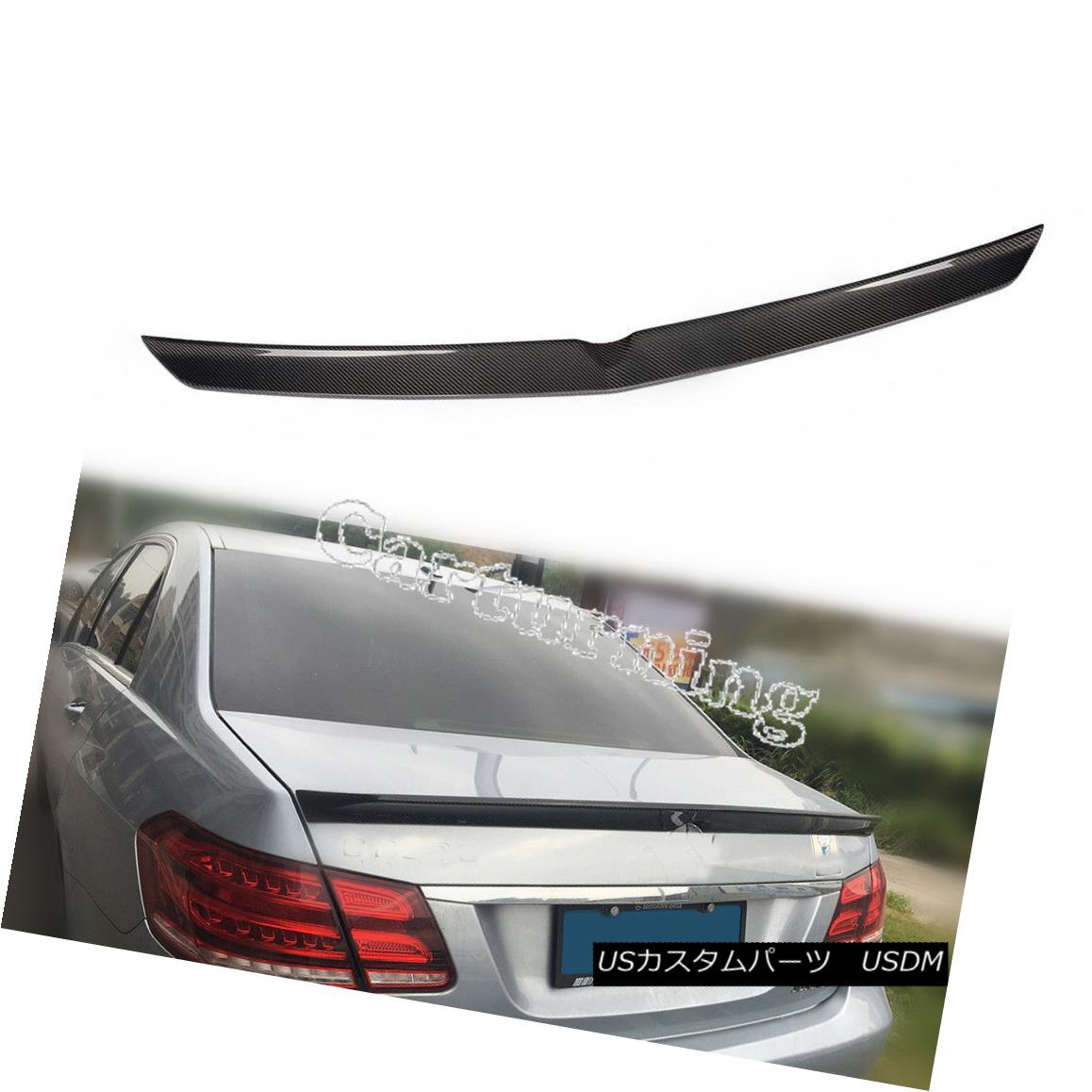 エアロパーツ Carbon Fiber Rear Boot Spoiler Fit for Mercedes Benz E-Class W212 Sedan 2010-15 メルセデスベンツEクラスW212セダン用炭素繊維リアブートスポイラーフィット2010年 - 15年