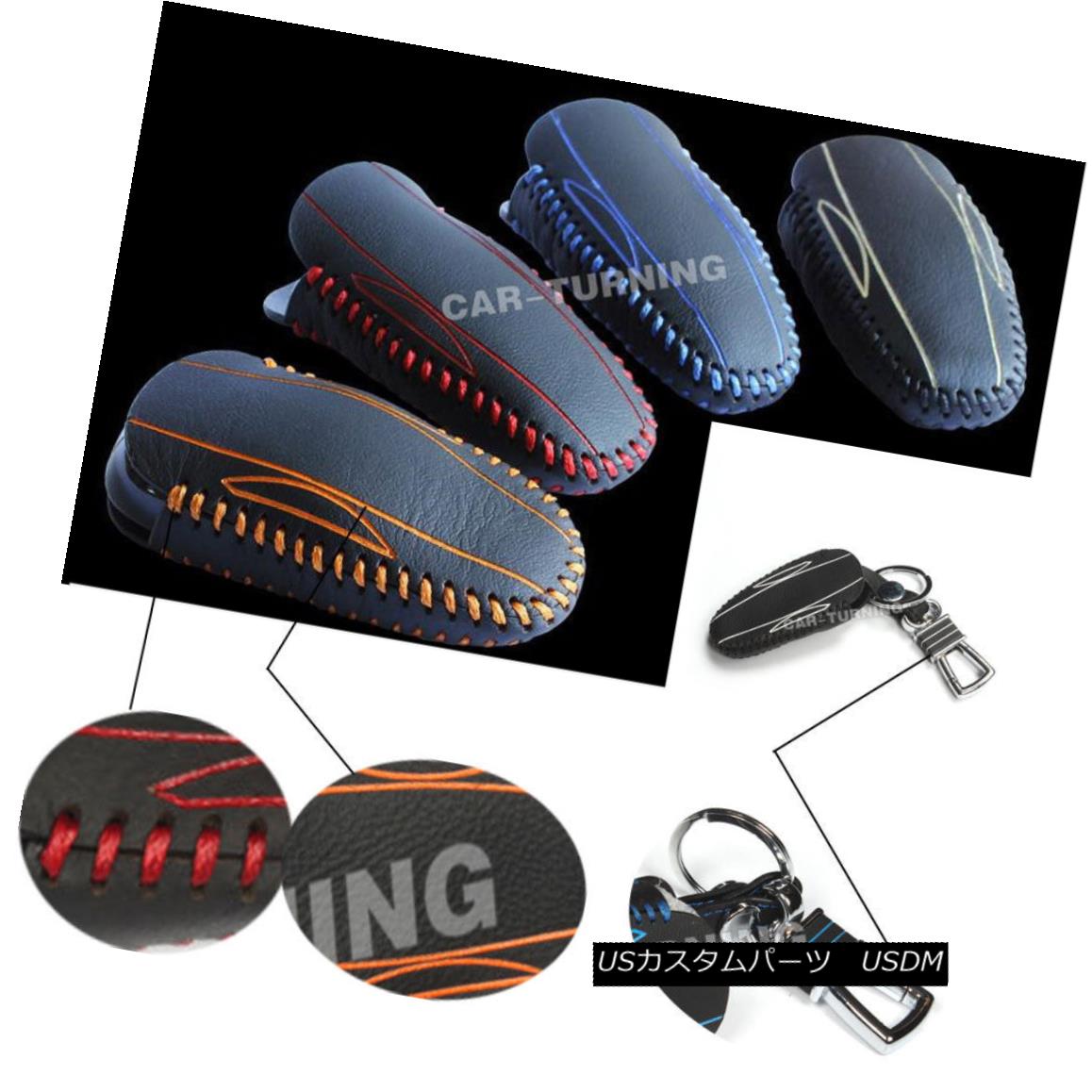 ѡ Genuine Leather Car Smart Remote Key Fob Case Holder Cover for tesla Model S ʪΥ쥶ޡȥ⡼ȥե֥ۥСƥǥS