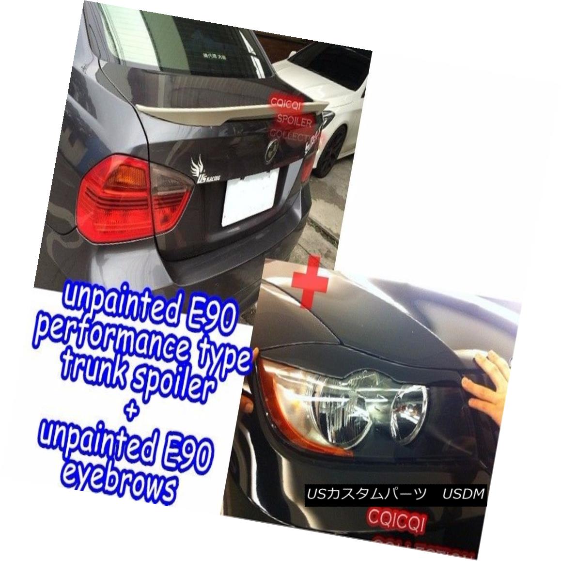 Unpainted BMW 06~11 E90 3er sedan eye brows + high kick P type trunk spoiler ◎カテゴリエアロパーツ状態新品メーカーBMW車種M3発送詳細送料一律 1000円（※北海道、沖縄、離島は省く）商品詳細輸入商品の為、英語表記となります。 Condition: New Brand: BMW Placement on Vehicle: Rear Manufacturer Part Number: Does Not Apply UPC: Does not apply※以下の注意事項をご理解頂いた上で、ご入札下さい※■海外輸入品の為、NC,NRでお願い致します。■フィッテングや車検対応の有無については、画像と説明文よりお客様の方にてご判断をお願いしております。■USのカスタムパーツは国内の純正パーツを取り外した後、接続コネクタが必ずしも一致するとは限らず、加工が必要な場合がございます。■商品説明文中に英語にて”保障”に関する記載があっても適応はされませんので、ご理解ください。■初期不良（到着より7日以内）のみ保証対象とします。ただし、取り付け後は、保証対象外とします。■海外倉庫から到着した製品を、再度国内で検品を行い、日本郵便または佐川急便にて発送となります。■お届けまでには、2〜3週間程頂いております。ただし、天候次第で多少遅れが発生する場合もあります。■商品落札後のお客様のご都合によるキャンセルはお断りしておりますが、商品落札金額の30％の手数料をいただいた場合のみお受けいたします。■他にもUSパーツを多数出品させて頂いておりますので、ご覧頂けたらと思います。■USパーツの輸入代行も行っておりますので、ショップに掲載されていない商品でもお探しする事が可能です!!お気軽にお問い合わせ下さい。&nbsp;