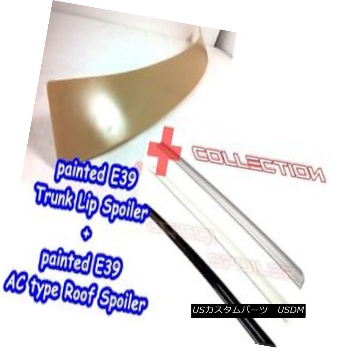 エアロパーツ Painted Roof + Trunk Lip Spoiler For BMW E39 5-series color-303 Cosmos Black ◎ 塗装屋根+トランクリップスポイラーBMW E39 5シリーズカラー303コスモスブラック？