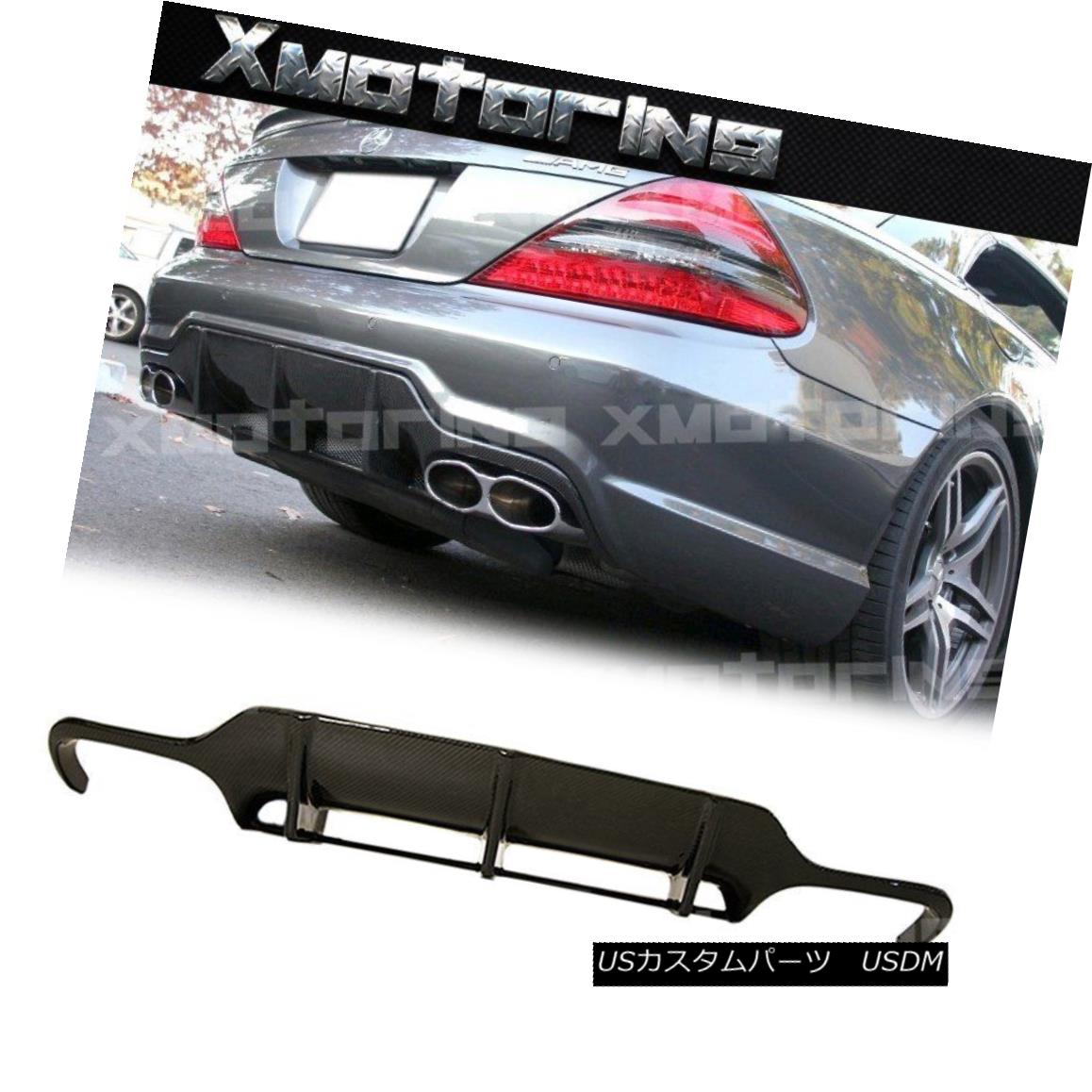 エアロパーツ For 2009-2012 BENZ R230 SL63 AMG Rear Bumper Replaced Lip Carbon Fiber Diffuser 2009-2012ベンツR230 SL63 AMGリアバンパーリップカーボンファイバーディフューザー