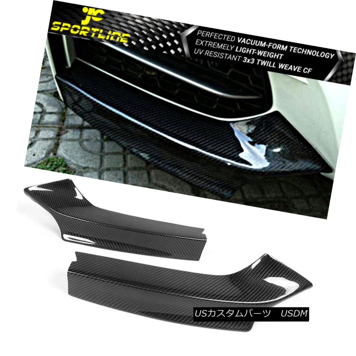 エアロパーツ Fits 14-18 BMW 2 Series F22 F23 M Sport P Style Front Bumper Lip Splitter CF フィット14-18 BMW 2シリーズF22 F23 MスポーツPスタイルフロントバンパーリップスプリッターCF