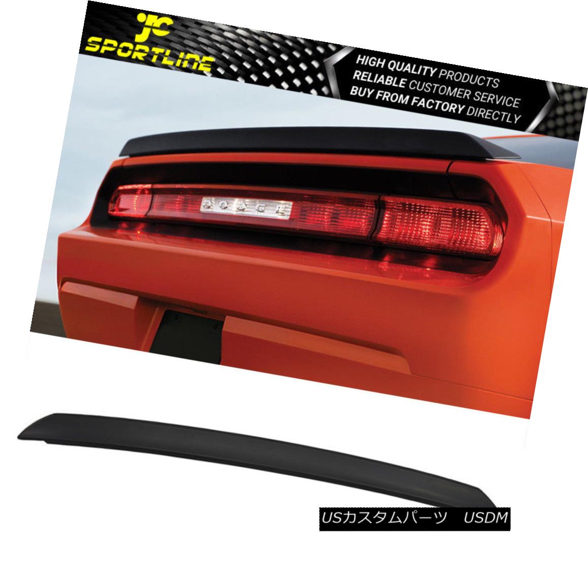 エアロパーツ Fits 2008-2016 Dodge Challenger SRT Style Rear Trunk Spoiler Wing Matte Black フィット2008-2016ダッジチャレンジャーSRTスタイルリアトランクスポイラーウィングマットブラック