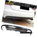 エアロパーツ Fits 09-12 Audi A4 Rear Bumper Diffuser Lip Carbon Fiber フィット09-12アウディA4リアバンパーディフューザーリップカーボンファイバー