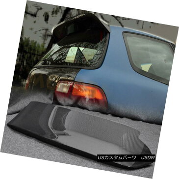 エアロパーツ ABC Rear Duckbill Spoiler Wing For Honda 92-95 EG Civic Spon Style Carbon Fiber ホンダ用ABCリアダックビルスポイラーウイング92-95 EGシビックスポンスタイルカーボンファイバー