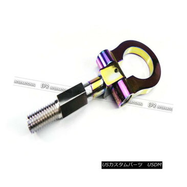 エアロパーツ NEO CHROME/RED FOR UNIVERSAL RACING SCREW ALUMINUM CNC FOLDING TOW TOWING HOOK NEO CHROME / RED UNIVERSAL RACING SCREW ALUMINI CNC折りたたみタウウィング