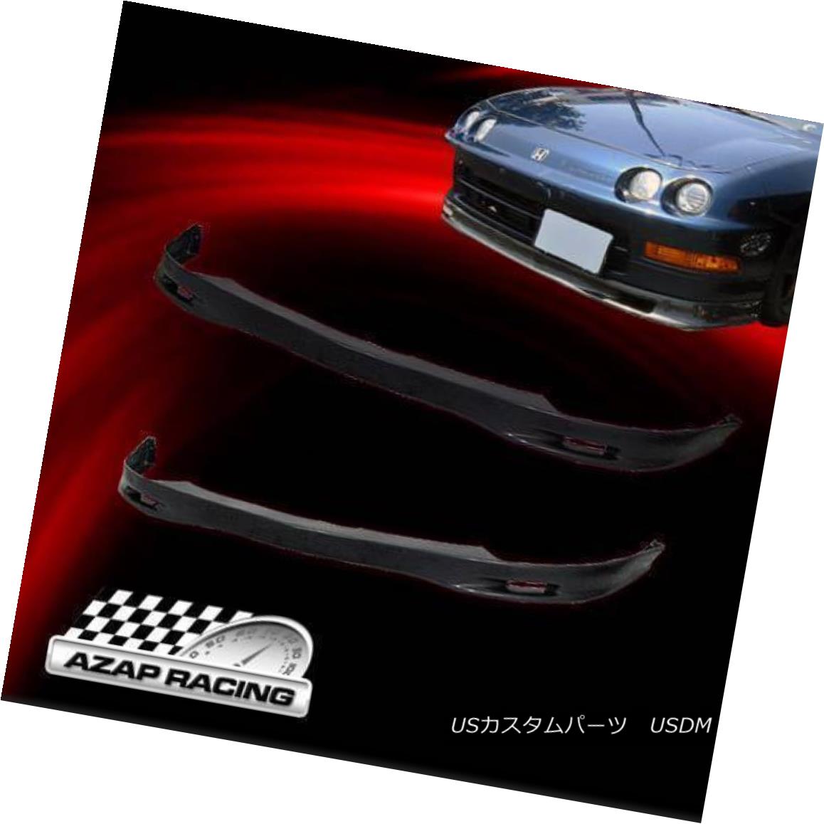 エアロパーツ 1998-2001 Black Poly-Urethane Spoon Style Front Bumper Lip Fits Acura Integra 1998-2001ブラックポリウレタンスプーンスタイルのフロントバンパーリップフィットアキュラインテグラ