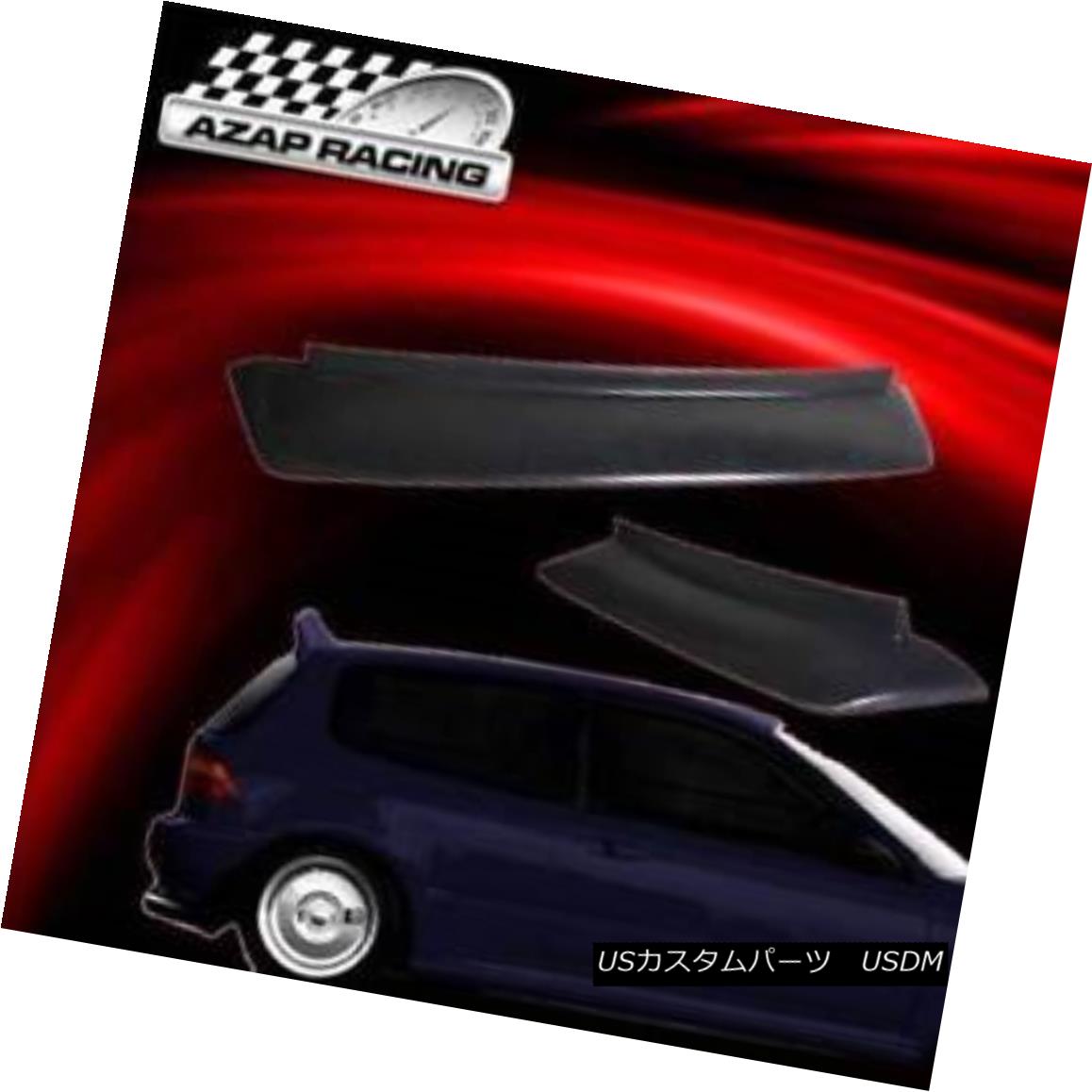 エアロパーツ 1992-1995 ABS Plastic Rear Trunk Roof Spoiler Fits Honda Civic Hatchback 3-Door 1992-1995ホンダシビックハッチバック3ドアに適合するABSプラスチックリアトランクルーフスポイラー