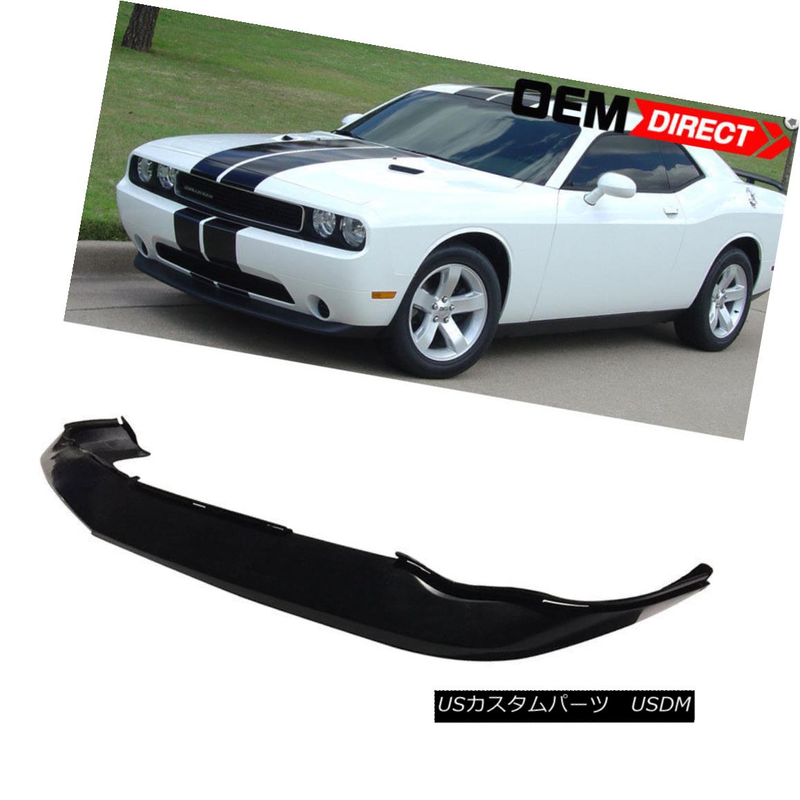 エアロパーツ Fits 08-10 Dodge Challenger MDP Style Front Bumper Lip Polyurethane (PU) フィット08-10ドッジチャレンジャーMDPスタイルフロントバンパーリップポリウレタン（PU）