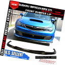 エアロパーツ Fit For 08-10 Subaru Impreza WRX STI CS Style Front Bumper Lip 08-10スバルインプレッサWRX STI CSスタイルフロントバンパーリップ(2)