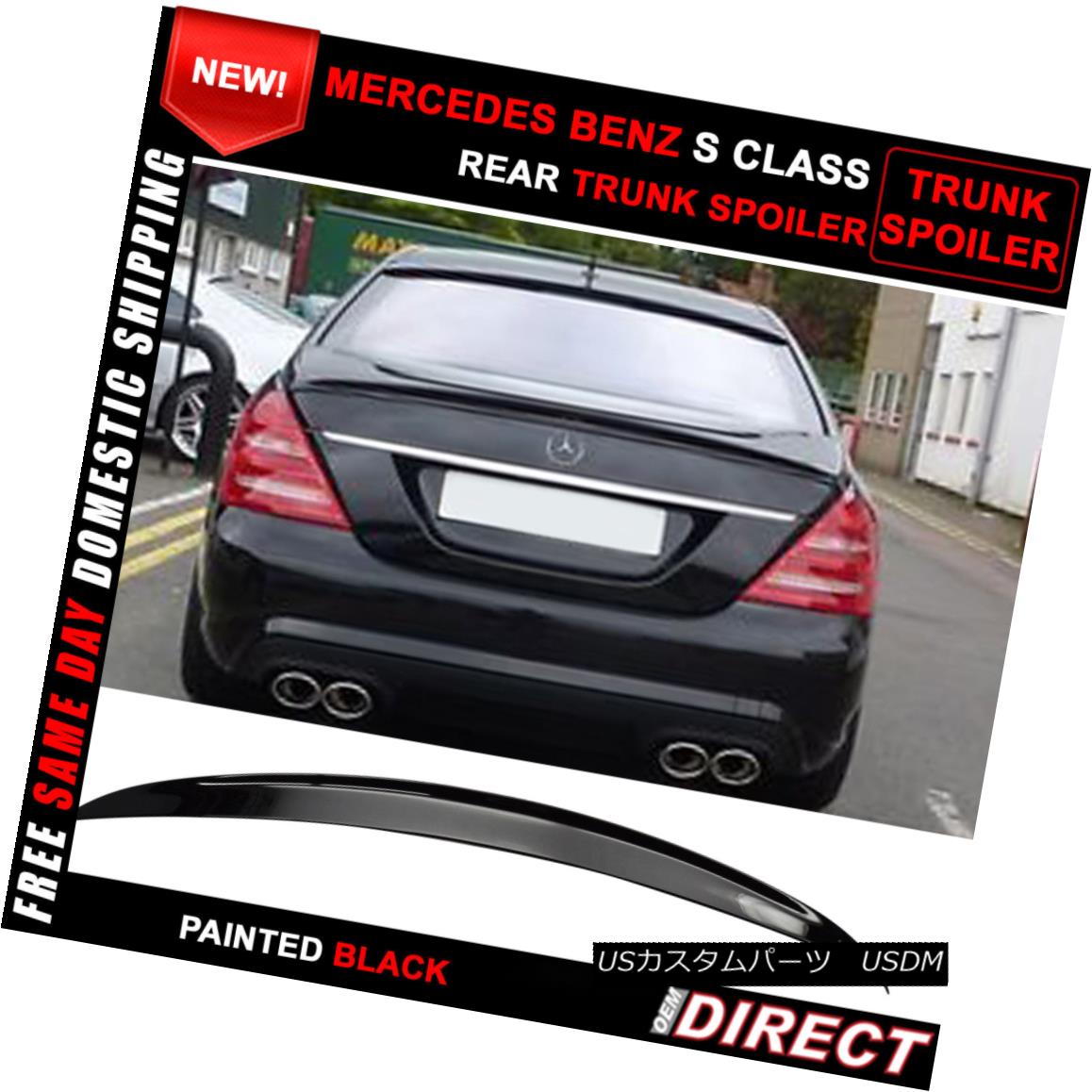 エアロパーツ 07-13 Benz S-Class W221 AMG Style #040 Painted ABS Trunk Spoiler 07-13ベンツSクラスW221 AMGスタイル＃040塗装ABSトランク・スポイラー