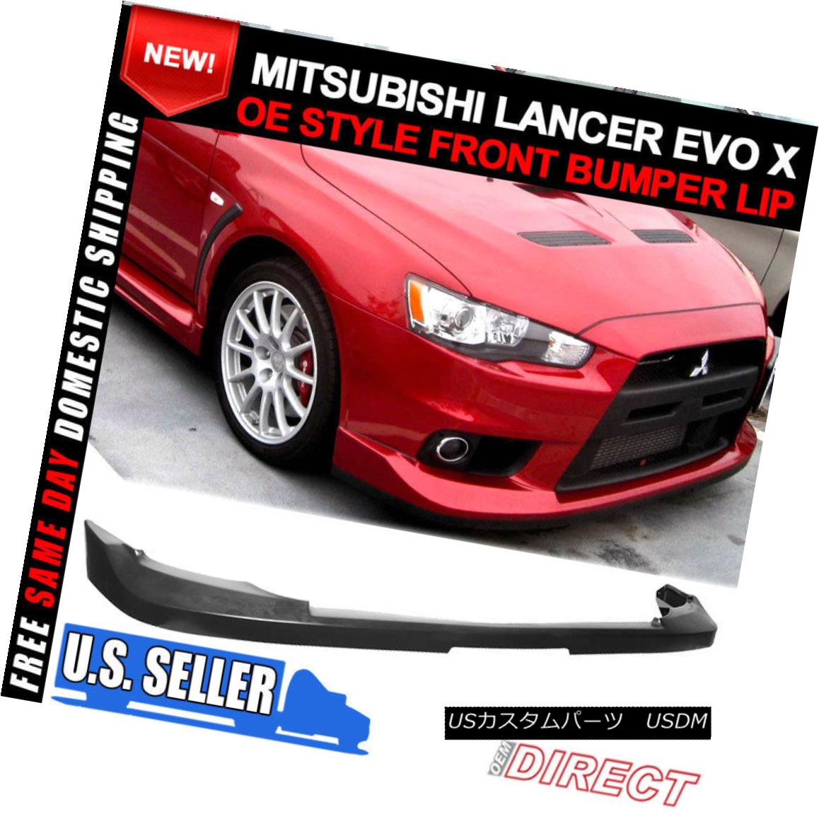 ѡ For 08-15 Lancer EVO X 10 OE Factory Style Front Bumper Lip Unpainted -PU 08-15󥵡EVO X 10 OEեȥ꡼եȥХѡå̤-PU