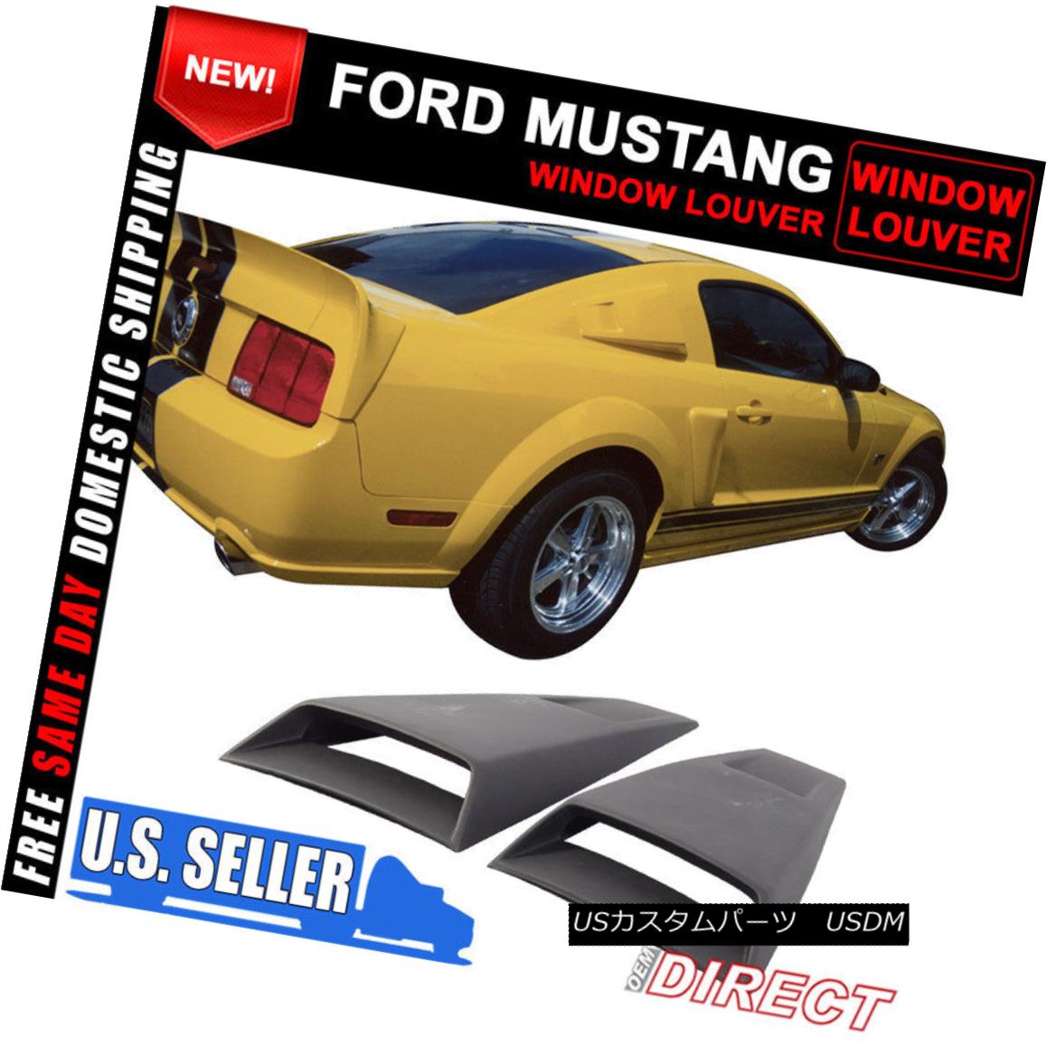 エアロパーツ For 05-14 Ford Mustang Side Window Louver Visors Covers Eleanor Style PP Black 05-14 Ford MustangサイドウィンドウルーバーバイザーはエレノアスタイルPPブラックをカバー