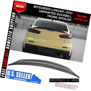 エアロパーツ 08-17 Mitsubishi Lancer EVO X 10 MR GSR JDM Duckbill RS ABS Rear Trunk Spoiler 08-17三菱ランサーEVO X 10 MR GSR JDMダックビルRS ABSリアトランク・スポイラー