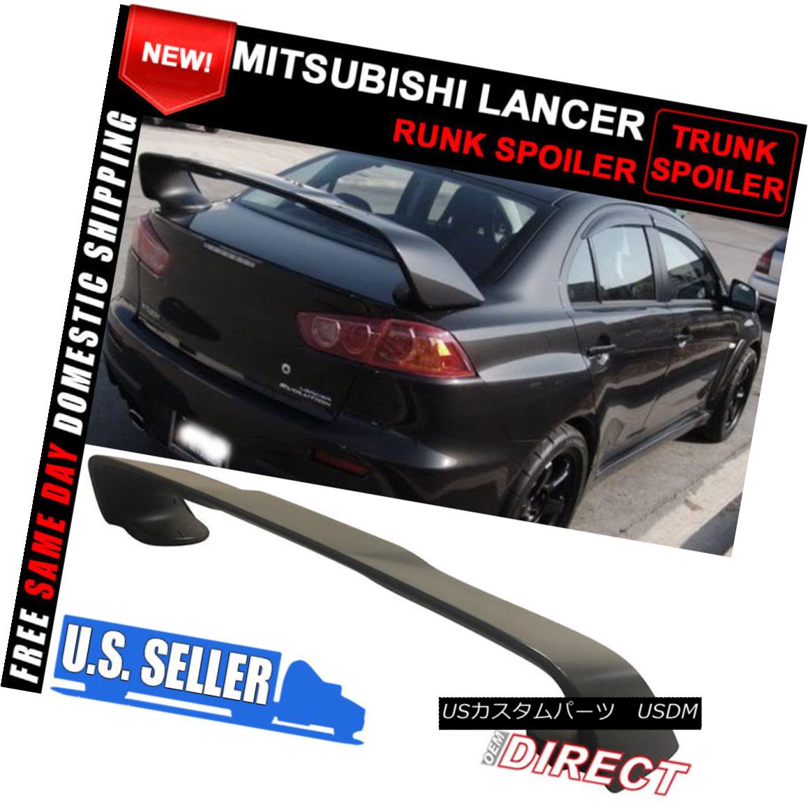 エアロパーツ 08-17 Mitsubishi Lancer Only X Original EVO Style Rear Trunk Spoiler ABS 3PC 08-17..
