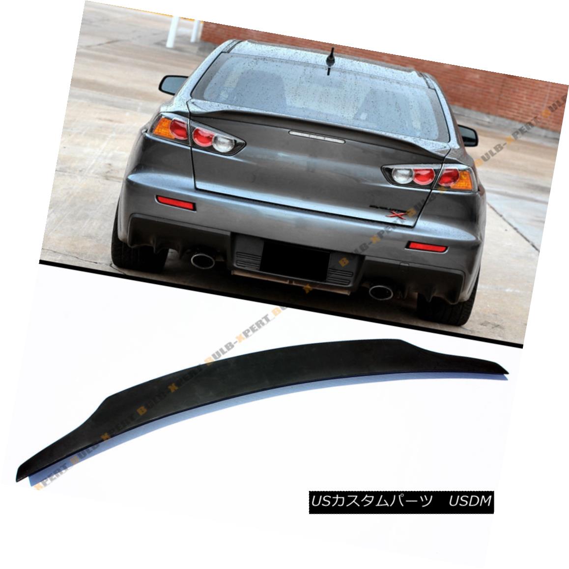 エアロパーツ FOR 2008-2017 LANCER EVO X 10 MR GSR JDM DUCKBILL STYLE TRUNK LID SPOILER WING ランサーエボX 10 MR GSR JDMダックビルスタイルトランクリッドスポイラーウイング