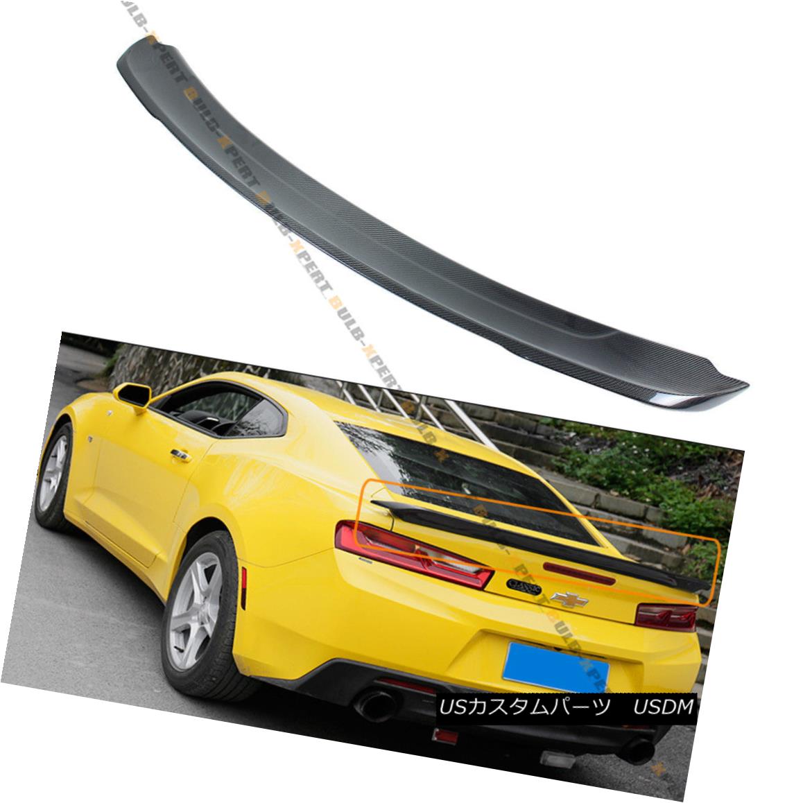 エアロパーツ For 2016-18 Chevy Camaro LT SS Duckbill Highkick Carbon Fiber Trunk Spoiler Wing 2016-18シボレーカマロLT SSダックビルハイキックカーボンファイバートランクスポイラーウイング