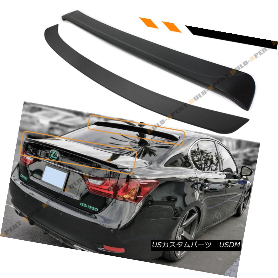 エアロパーツ FOR 2013-2015 LEXUS GS350 GS450 F SPORT TRUNK LID + WD REAR ROOF WINDOW SPOILER 201..