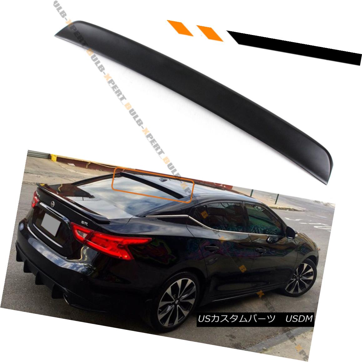 エアロパーツ FOR 2016-18 NISSAN MAXIMA 8TH GEN MATT BLK VIP BIG REAR ROOF WINDOW SPOILER WING NI..