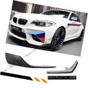 エアロパーツ FOR 2016-18 BMW F87 M2 PERFORMANCE STYLE CARBON FIBER FRONT BUMPER SPLITTERS 2PC BMW F87 M2パフォーマンススタイルカーボンファイバーフロントバンパースプリッター2PC(2)