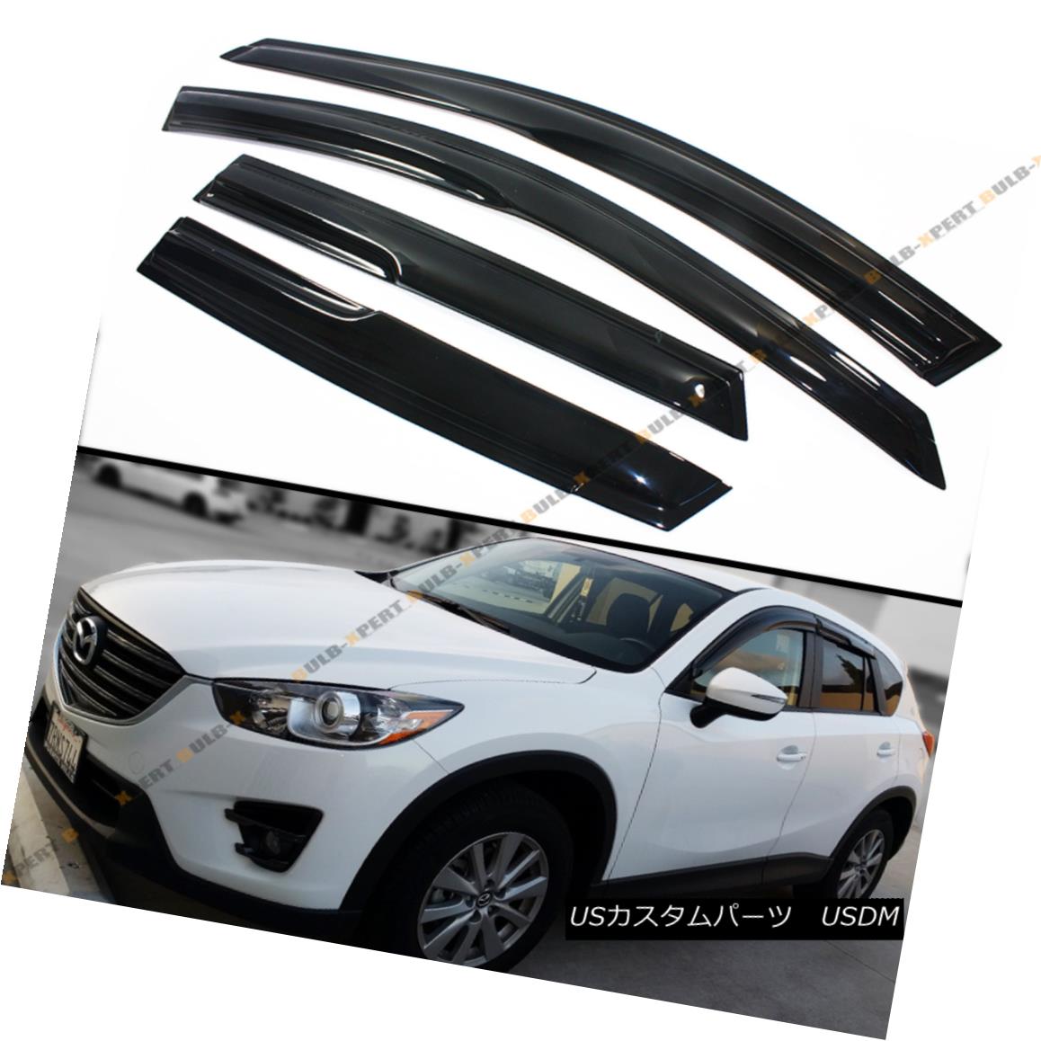 エアロパーツ FOR 2013-2016 MAZDA CX5 CX-5 SUV WAVY 3D SMOKE TINT WINDOW SUN RAIN GUARD VISOR 2013-2016 MAZDA CX5 CX-5 SUV WAVE 3D SMOKE TINT WINDOW SUN RAIN GUARD VISOR