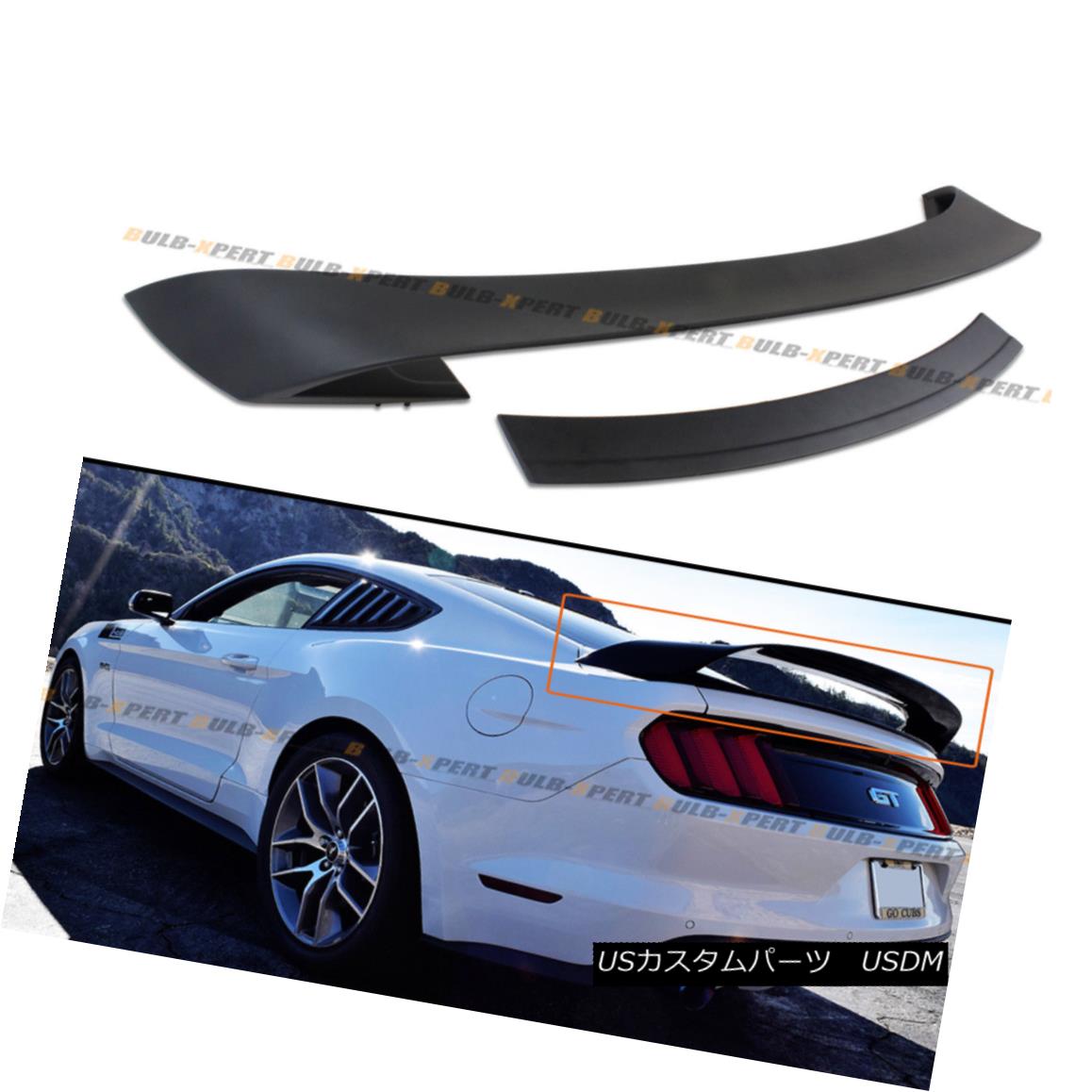 ѡ For 2015-17 Ford Mustang GT350 Style Double Deck Primer Black Trunk Spoiler Wing 2015-17եɥޥGT350֥ǥåץ饤ޡ֥åȥ󥯥ݥ顼