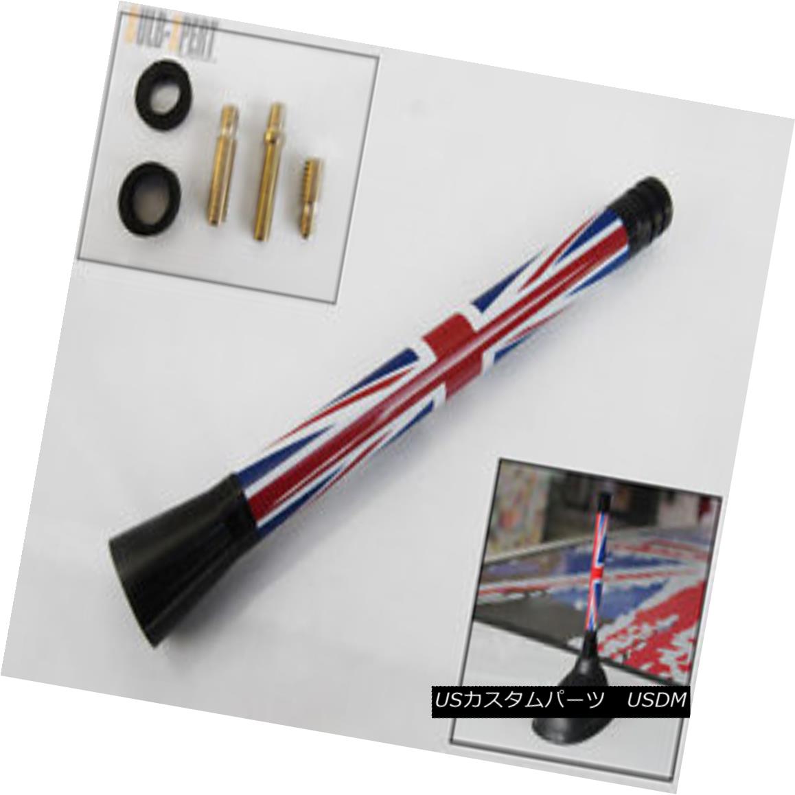 エアロパーツ FOR 02-18 MINI COOPER HARDTOP 5'' SHORT SPORT AM FM ANTENNA UNION JACK UK FLAG FOR 02-18 MINI COOPER HARDTOP 5 '' SHORT SPORT AM FMアンテナユニオンジャックUK FLAG