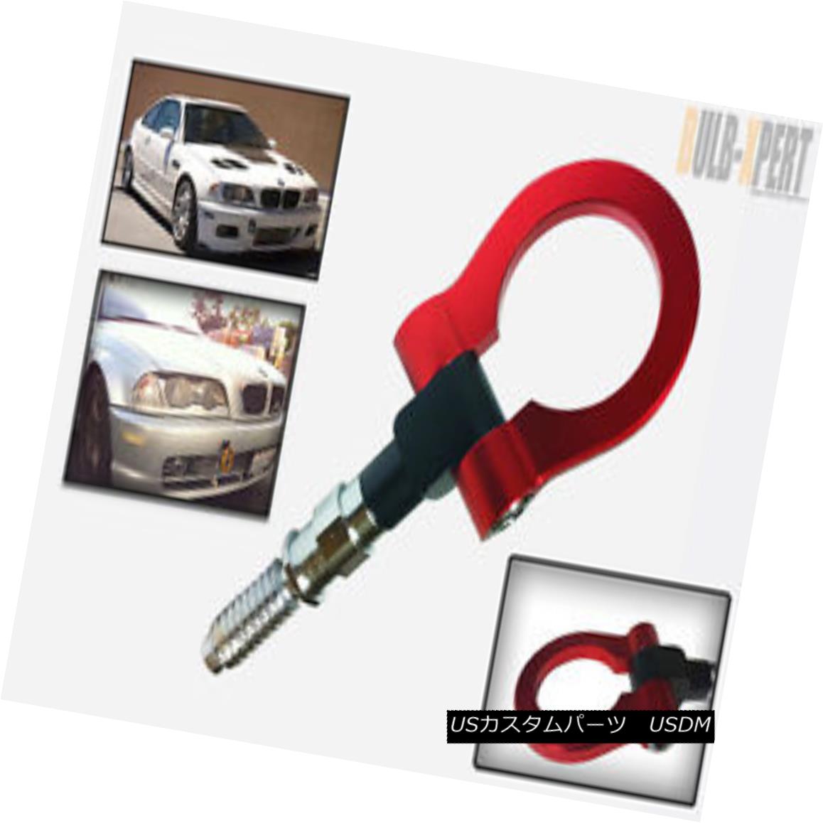 エアロパーツ FRONT REAR BUMPER SCREW ON TOW HOOK KIT RED FOR BMW 325 335I 330 328 318 M3 BMW用ト..