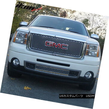 グリル Fits 07-14 GMC Sierra 1500 2500HD 3500HD Denali Front Hood Guards Molding フィット07?14 GMC Sierra 1500 2500HD 3500HDデナリフロントフードガードモールディング