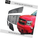 グリル Stainless Black Billet Grille Combo For 2007-2014 Chevy/Suburban/Avalanche 2007-2014シボレー/郊外用ステンレスブラックビレットグリルコンボ /雪崩