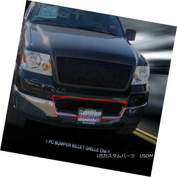 グリル For 04-05 Ford F-150 F150 Black Billet Grille Grill Bumper Vertical Insert Fedar 04-05 For Ford F-150 F150ブラックビレットグリルグリルバンパー垂直インサートFedar