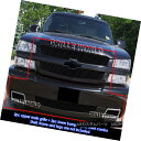 グリル For 2003-2005 Chevy Silverado 1500 SS Black Billet Grille Grill Combo Insert 2003-2005シボレーシルバラード1500 SSブラックビレットグリルグリルコンボインサート